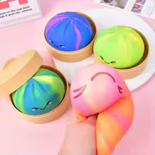 Dumpling Bao Bun Squishy Toy — Stress Relief Fidget for Kids & Adults
