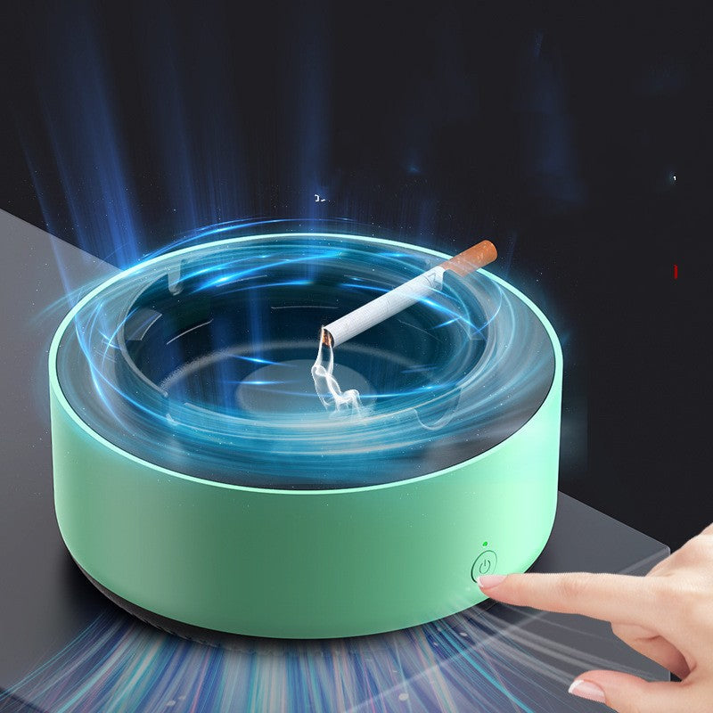 Smart Smokeless Ashtray with Fan Filter — Desktop Air Purifier