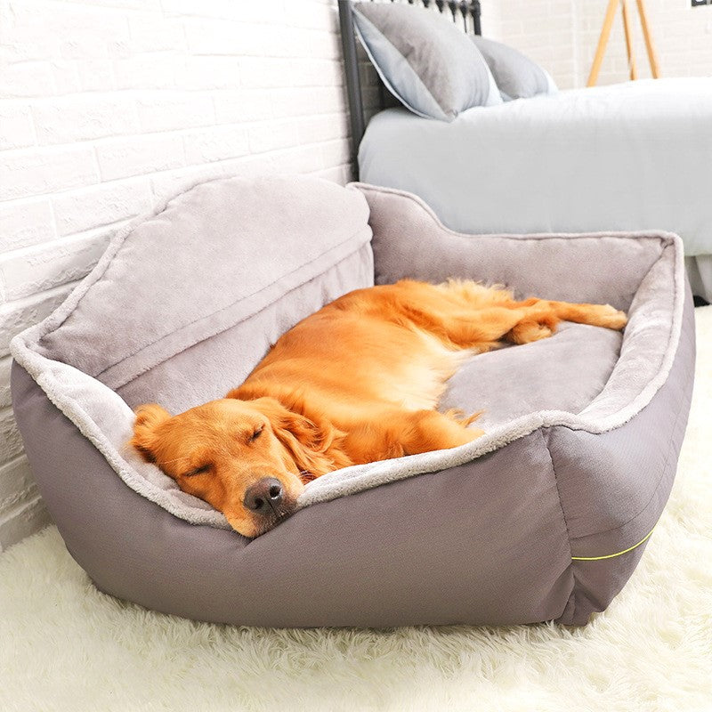 Calming Plush Dog Bed — Washable Anti-Anxiety Pet Cushion