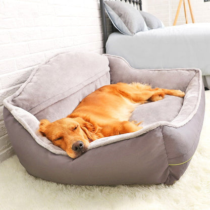 Calming Plush Dog Bed — Washable Anti-Anxiety Pet Cushion