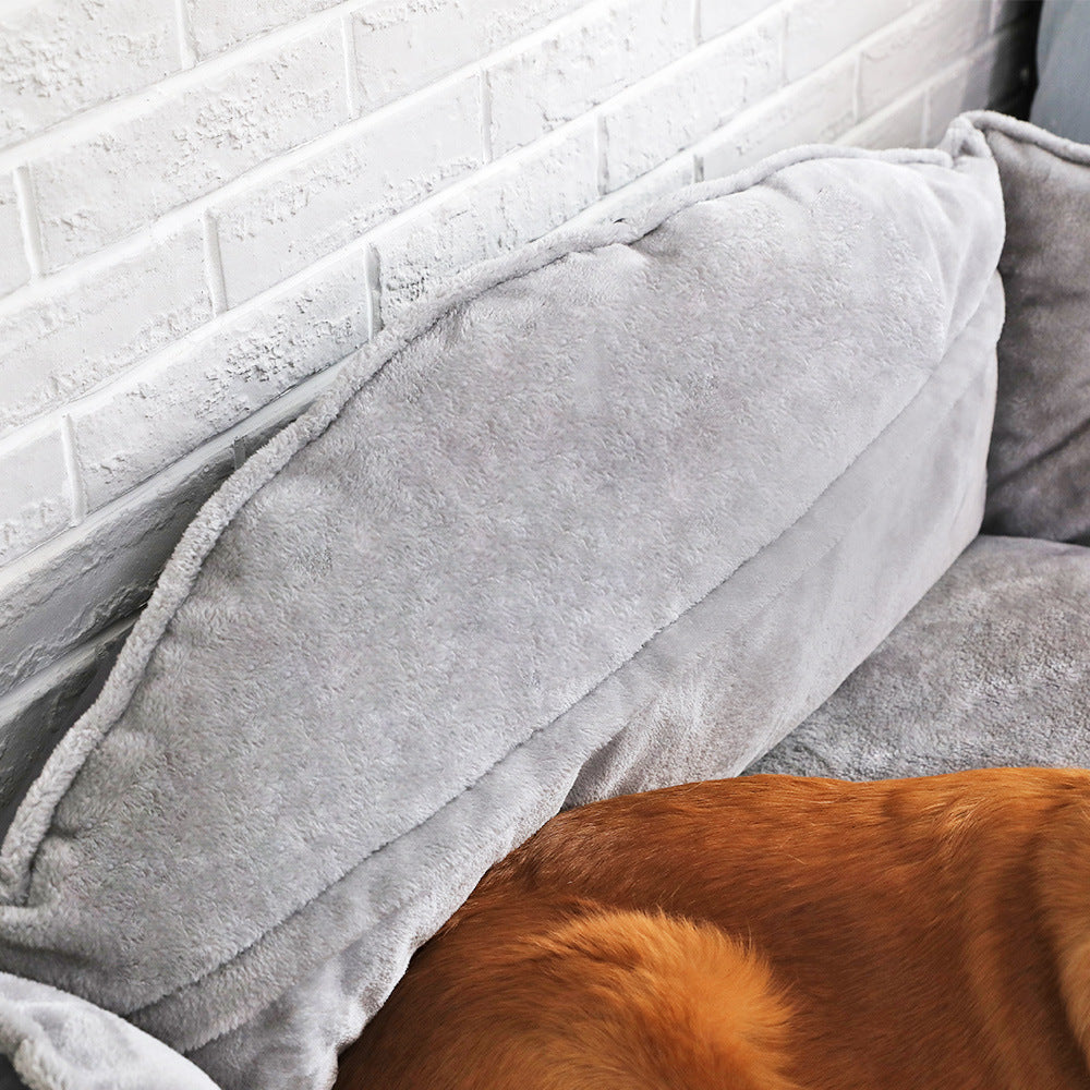 Calming Plush Dog Bed — Washable Anti-Anxiety Pet Cushion