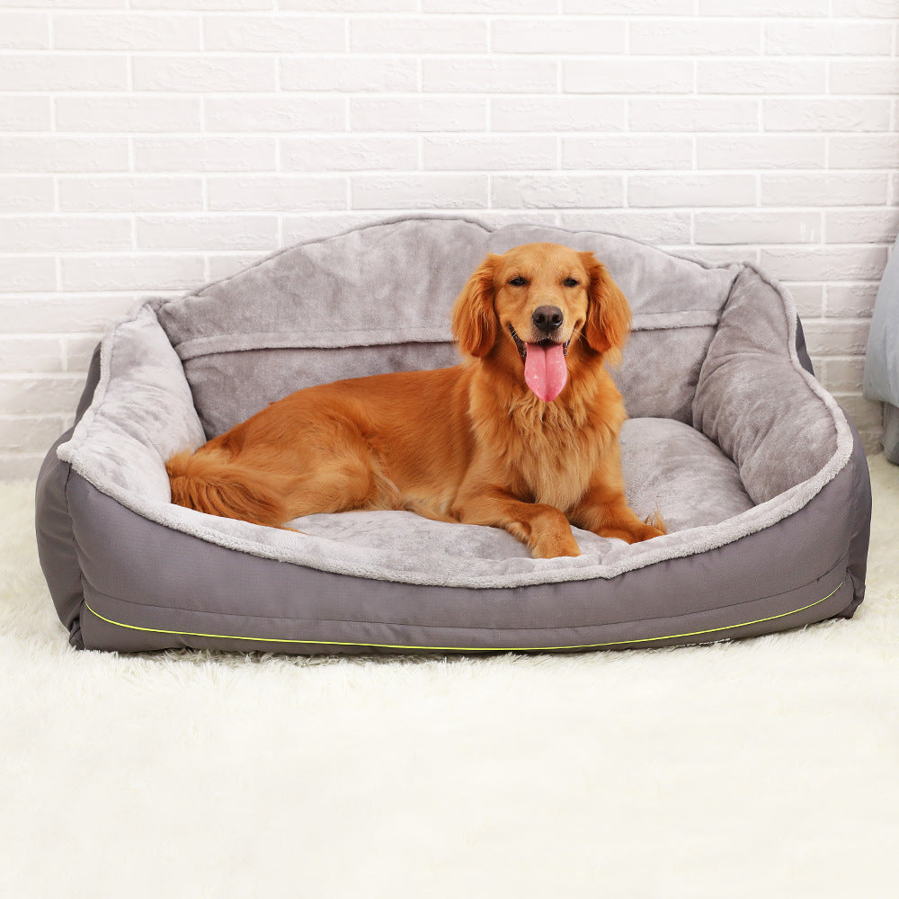 Calming Plush Dog Bed — Washable Anti-Anxiety Pet Cushion