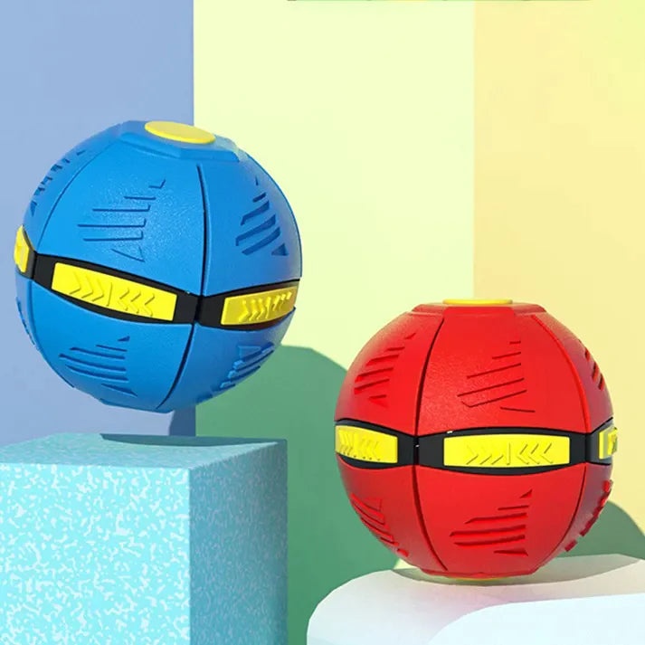 2-in-1 Dog Frisbee & Ball Toy – Durable Fetch Toy, 4 Colours