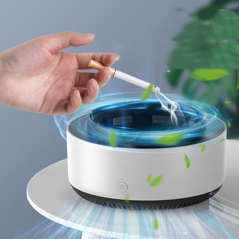 Smart Smokeless Ashtray with Fan Filter — Desktop Air Purifier