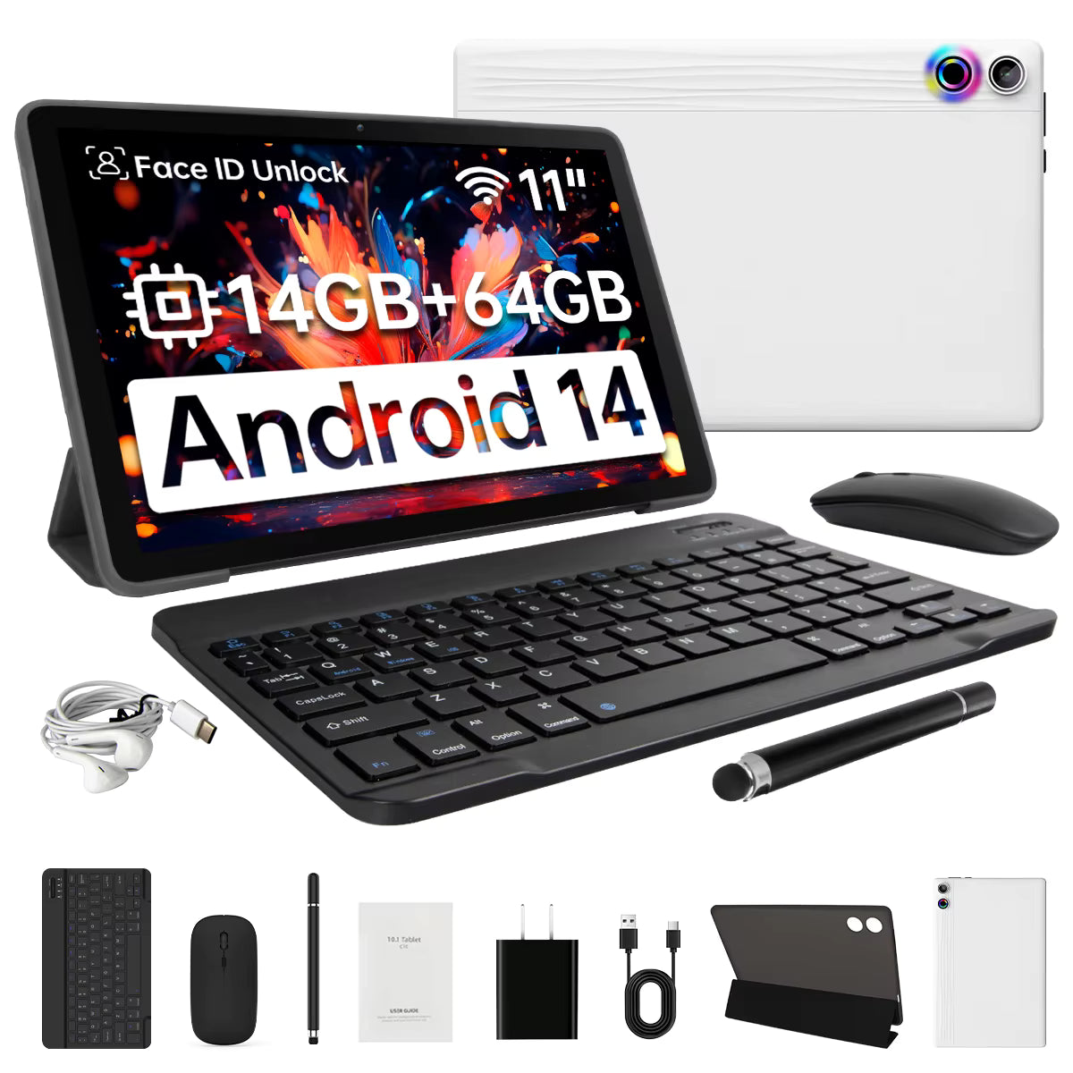 URAO 10.95" Android 14 Tablet â€” 24GB RAM, 128GB Storage, HD Display