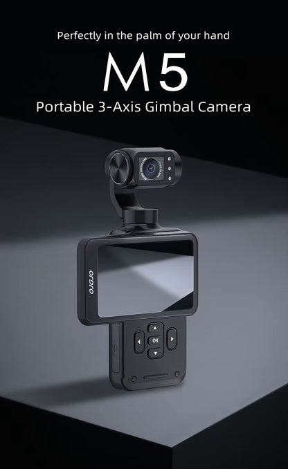 Ordro M5 5K Vlog Camera Kit Action Pocket Camcorder with Wireless Microphone for YouTuber Video Recording