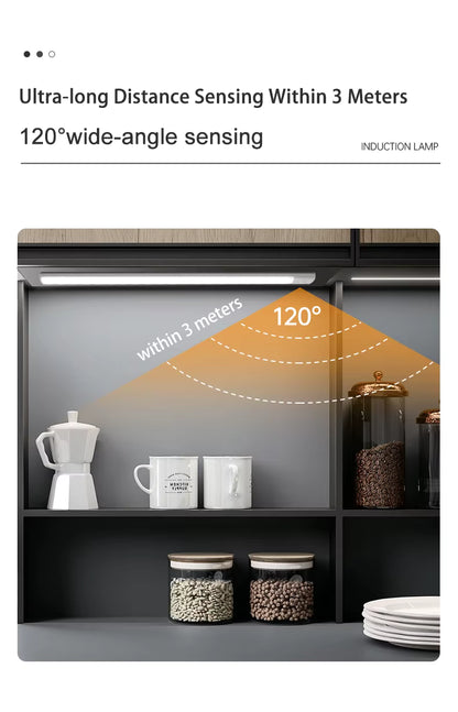 LED Cabinet Light USB-C Rechargeable Motion Sensor Kitchen Wardrobe Lamp