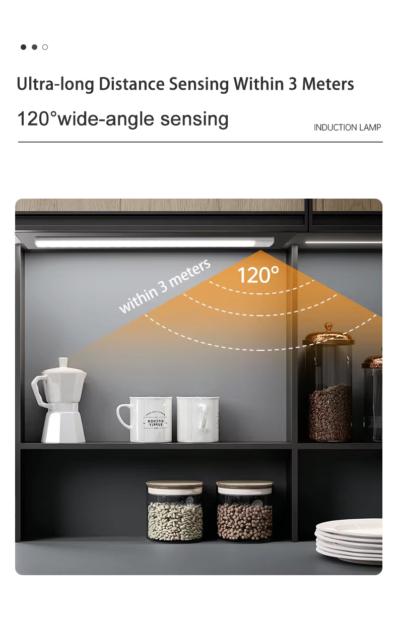LED Cabinet Light USB-C Rechargeable Motion Sensor Kitchen Wardrobe Lamp