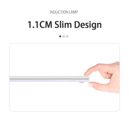 LED Cabinet Light USB-C Rechargeable Motion Sensor Kitchen Wardrobe Lamp