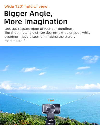 Ordro M5 5K Vlog Camera Kit Action Pocket Camcorder with Wireless Microphone for YouTuber Video Recording