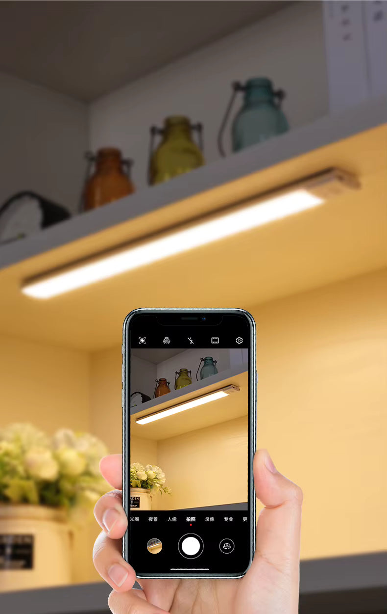 LED Cabinet Light USB-C Rechargeable Motion Sensor Kitchen Wardrobe Lamp