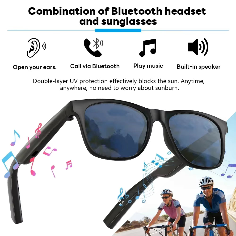 Lenovo 8K AI Smart Glasses Bluetooth Voice Assistant Music Photochromic Sunglasses