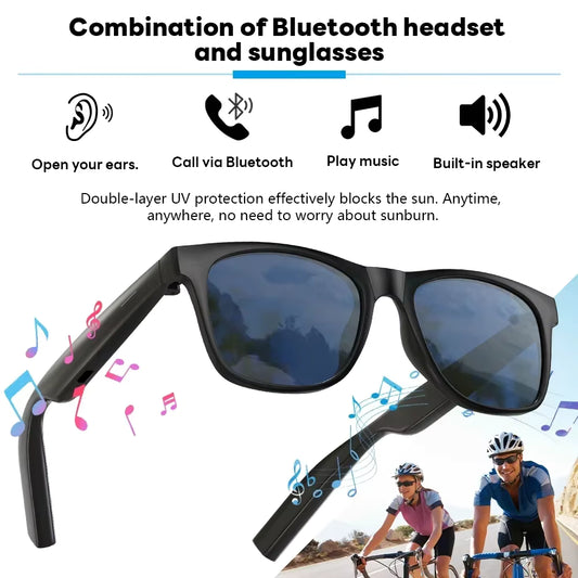 Lenovo 8K AI Smart Glasses Bluetooth Voice Assistant Music Photochromic Sunglasses