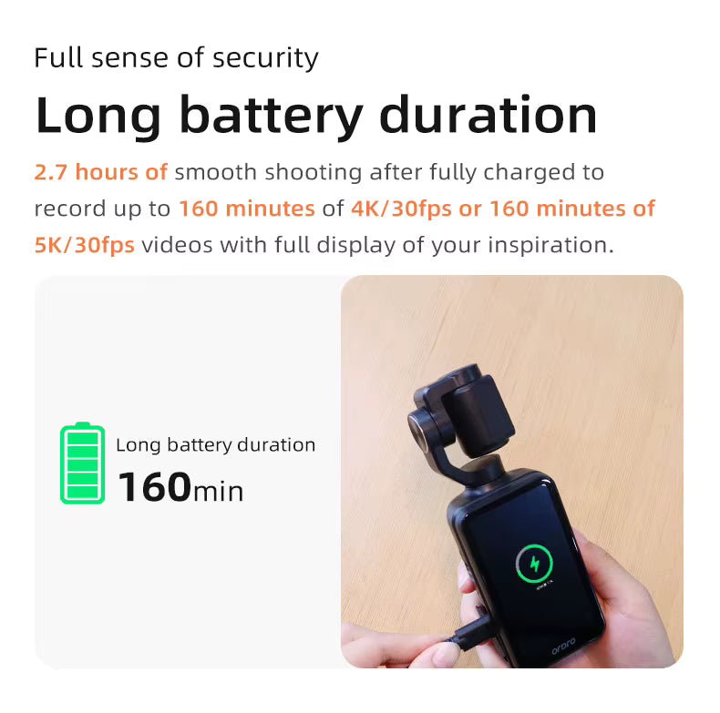 Ordro M5 5K Vlog Camera Kit Action Pocket Camcorder with Wireless Microphone for YouTuber Video Recording
