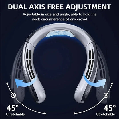 Portable Bladeless Neck Fan — 8000mAh USB Rechargeable Hands-Free Cooling