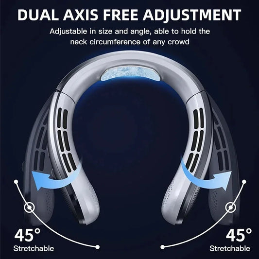 Portable Bladeless Neck Fan — 8000mAh USB Rechargeable Hands-Free Cooling